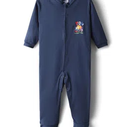 Kidi Wav Pack Of 3 Full Sleeves Striped & Animals Printed Sleepsuits - Multi Colour image 2