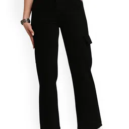 Metronaut Women Comfort Regular Fit Mid-Rise Stretchable Cotton Cargo Jeans-picture-30