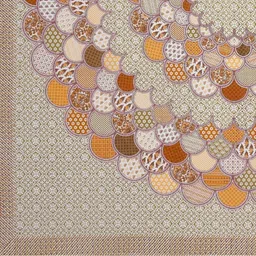 Aura Beige & Red Ethnic Motifs 144 TC Queen Bedsheet with 2 Pillow Covers image 4