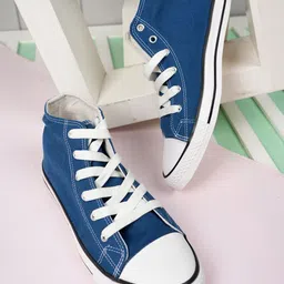 The Roadster Lifestyle Co Canvas Lace-up Casual High Top Sneakers image 2