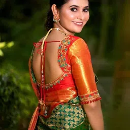 RUNAYA NX Ethnic Motifs Woven Design Banarasi Lichi Silk Saree image 4