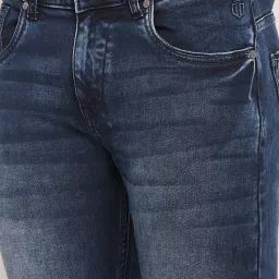 Duke Dark Blue Slim Fit Lightly Washed Jeans image 4