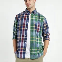 GANT Green Checked Regular Fit Shirt-picture-47
