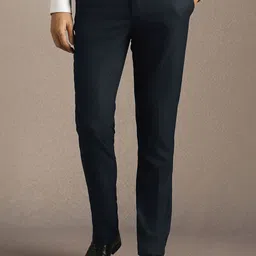 Louis Philippe Men Solid Mid-Rise Slim Fit Formal Trousers-picture-38