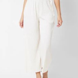Spykar White Relaxed Fit High Rise Trousers-picture-3