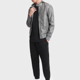 Bewakoof Grey Regular fit Hooded Jacket image 5