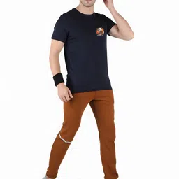 CASUALBUD Men Graphic Printed Round Neck T-shirt image 2