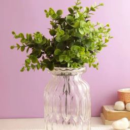 Tayhaa Green Plastic Artificial Flowers - Set of 2-picture-4