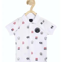 allen solly junior Allen Solly Kids White Printed Polo T-Shirt-picture-22
