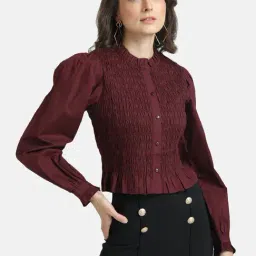Kazo Maroon Regular Fit Shirt-image-18