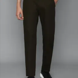 Allen Solly Brown Cotton Slim Fit Trousers-picture-40