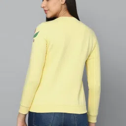 Allen Solly Yellow Cotton Printed Sweatshirt image 2
