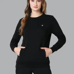 Van Heusen Black Cotton Sweatshirt image 1