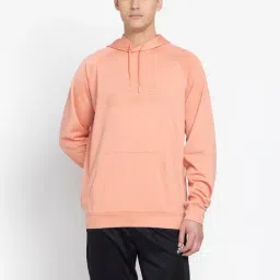 adidas Orange Regular Fit Logo Print Hooded Sweatshirt-picture-15