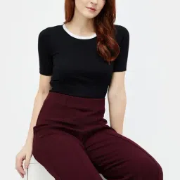 Code by Lifestyle Black Cotton Regular Fit Top-picture-24