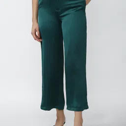 Van Heusen Green Mid Rise Palazzos image 1