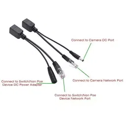 amicivision Passive PoE Injector and Splitter Kit 1E+1 Megabits Per Second Transfer Speed Black 20 g image 2