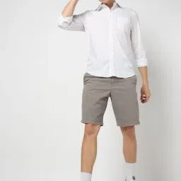 GAP White Cotton Slim Fit Print Shirt image 5