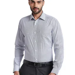Raymond Blue Slim Fit Striped Shirt-picture-39