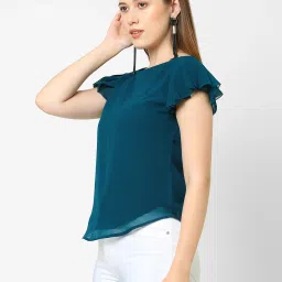 MISH Teal Round Neck Top image 3