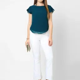 MISH Teal Round Neck Top image 4