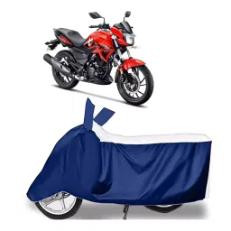 Auto Pearl Two Wheeler Cover for Hero Xtreme 200R - White, Blue-picture-46