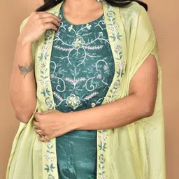 Morchari Embroidered Top Jacket With Palazzo Co-ords image 2