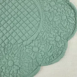 DESIGN GAATHA 2-Pcs Olive-Green Self-Design Pure Cotton Table Placemats image 3