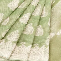 The Chennai Silks Ethnic Motifs Woven Design Zari Chanderi Saree image 2