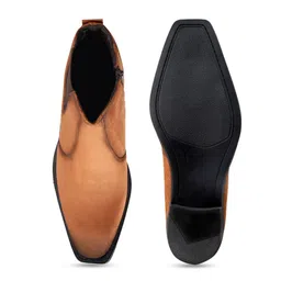 Bxxy Men Height Increasing Elevator Round Toe Block Chelsea Boots image 2