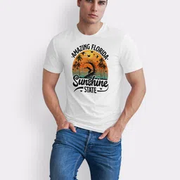 Seekbuylove Men Printed Bio Finish T-shirt image 4