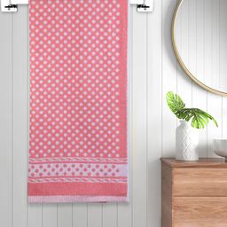 FABINALIV Polka Dot 300 GSM Cotton Bath Towel  L 145 X B 70 cm - Pink-picture-18
