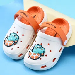 Babyoye Slip On Unicorn Applique Clogs with Back Strap - White-picture-12