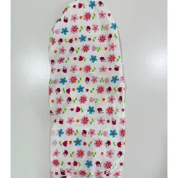 Baby Muslin Adjustable Swaddle Wrap PRINT- WHITE image 1