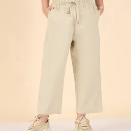 StyloBug Cotton Woven Solid Pant - Cream-picture-23
