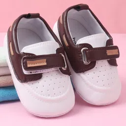 Babyoye Velcro Closure Solid Color Booties - White-image-64