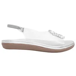 Shoetopia Beads Embellished Sandals - Silver image 4