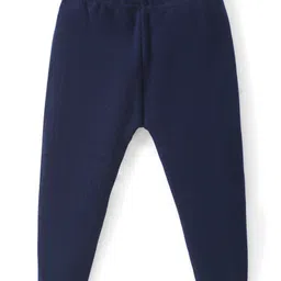 Babyhug Knitted Full Sleeves Pullover Sweater Set with Argyle Design - Navy Blue image 4