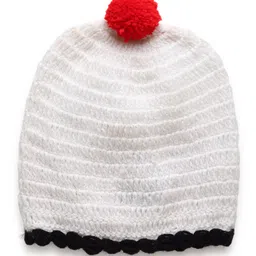 MayRa Knits Pack Of 2 Hand Knitted Bird Crochet Designed Caps - Red & White image 4