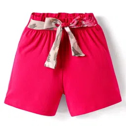 CrayonFlakes Rayon Sleeveless Floral Printed Top & Shorts Set - Pink image 5