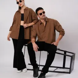 Bene Kleed Rich Brown Cotton Solid Relaxed Fit Shirt image 5