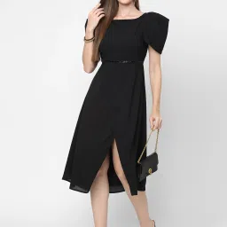 MISH Black Embellished A Line Dress image 1