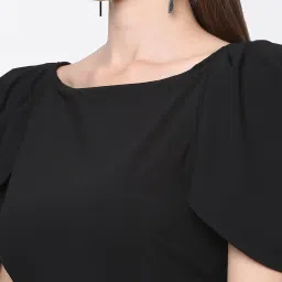 MISH Black Embellished A Line Dress image 5