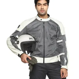 Royal Enfield Grey & White Streetwind V2 Riding Jacket-image-20