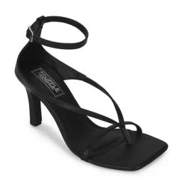 Truffle Collection Women's Black Ankle Strap Stilettos-picture-1