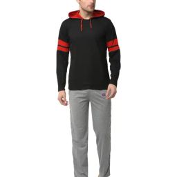 Vimal Jonney Black & Grey T-Shirt & Trackpants-picture-42