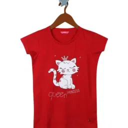 Monte Carlo Kids Red Printed Top-image-82