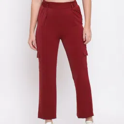 Latin Quarters Maroon Regular Fit Elasticated Pants-image-27