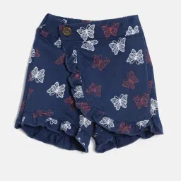 Kryptic Kids Navy Cotton Printed Shorts-image-39