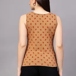 DIAZ Pack Of 2 Women Conversational Printed Cotton Tank Top image 3